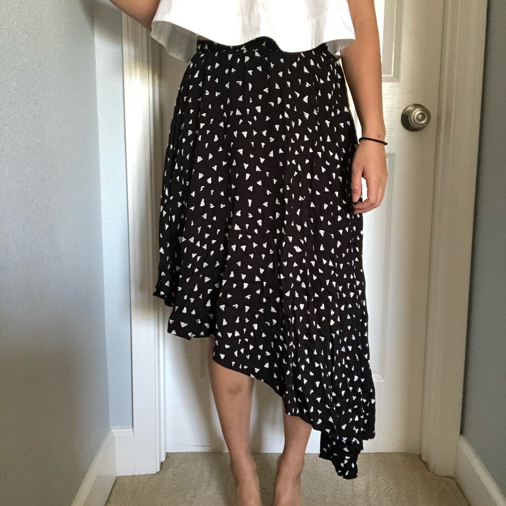 Silence + Noise High Low “Silk” Skirt